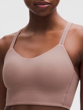 Like A Cloud Ribbed Longline Light Support - Pink